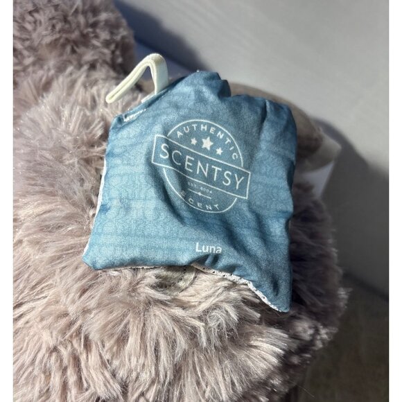 Scentsy Buddy Sloth Plush Toy Grey With Silver Bow & Star Emblem - Picture 8 of 9